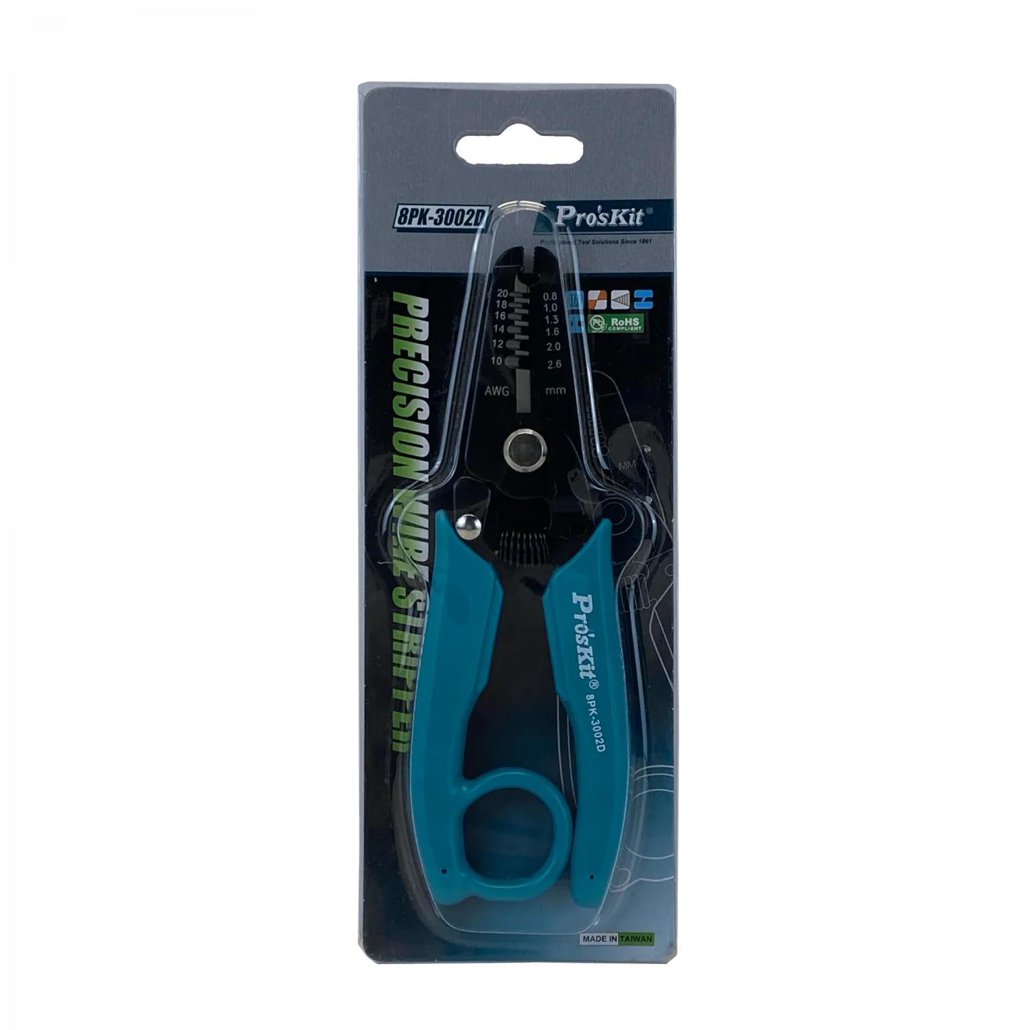 Pelacable de Precision 0,8-2,8mm 20-10AWG Loose Tube Stripper PROSKIT  2