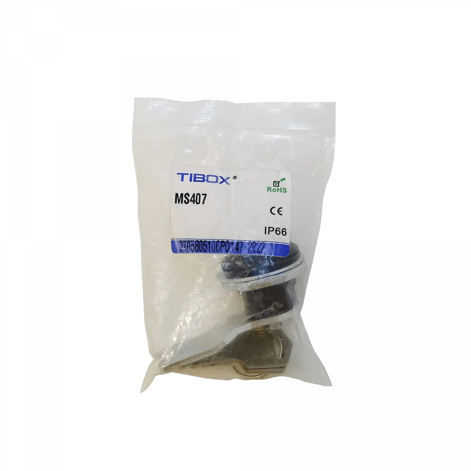 Chapa redonda Tibox MS407 para tablero incluye llaves IP66 5