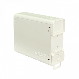Caja DIN Furukawa BOX-6DIN para 6 manguitos fibra 2 placas plastica
