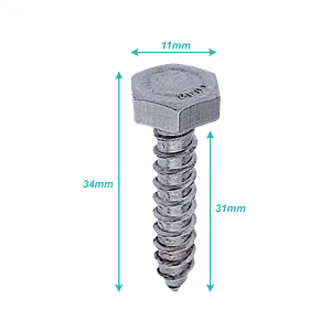 Tornillo Tirafondo Acero Inoxi 1/4-10 X 1-1/4-pul 604840001 100-unids. 