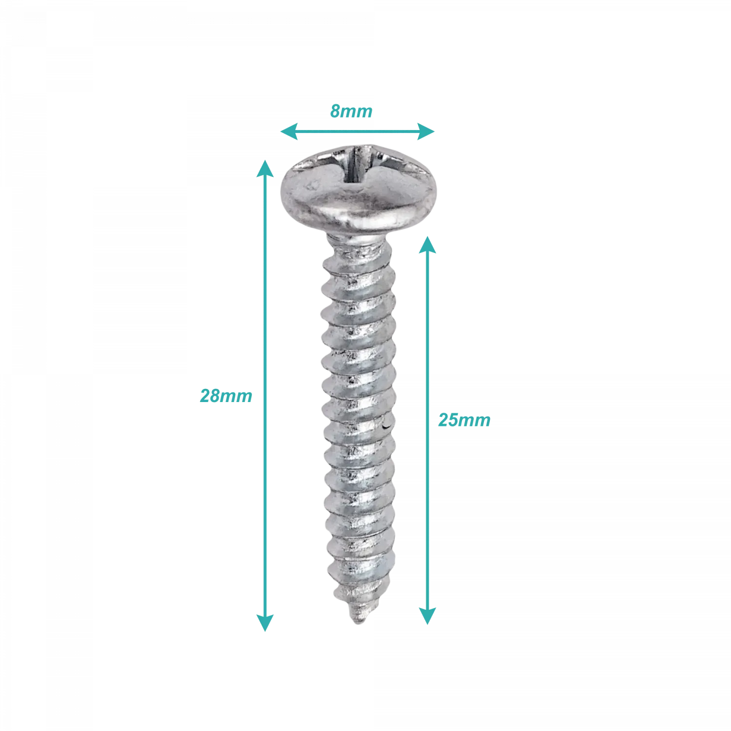 Tornillo Roscalata 8 X 1-pulgadas Zinc 61743001 100-Unids.  1