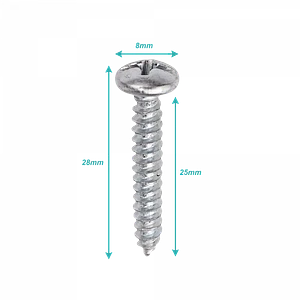 Tornillo Roscalata 8 X 1-pulgadas Zinc 61743001 100-Unids. 