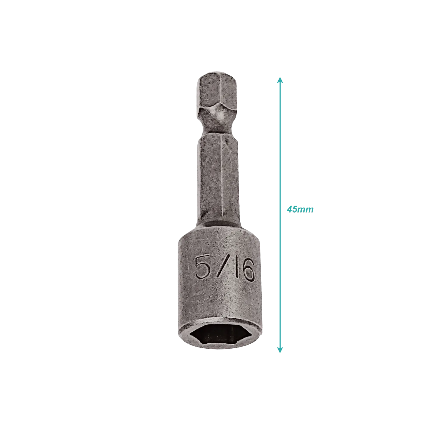 Punta dado Hexagonal 5/16 x 45mm imantada 1-unidad 1