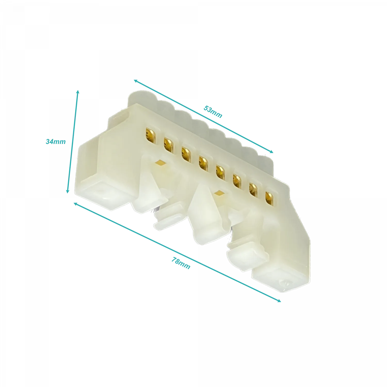 Regleta Blanca 8-Conexiones 4mm Riel Din Distribucion Electrica 1