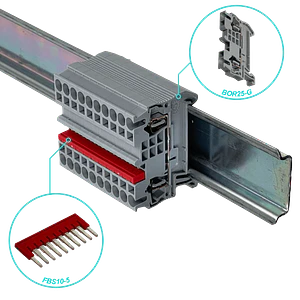 Borne Conexion-2 ST Riel-Din 0,2-2,5mm2 AWG28-14 Gris PHOENIX 
