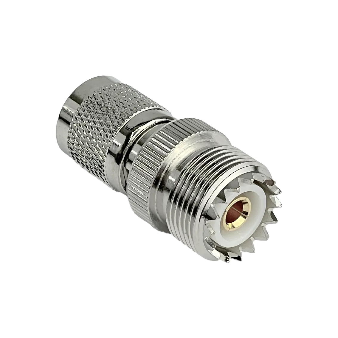 Adaptador Copla Coaxial UHF-Hembra .TNC-Macho  1