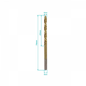 BROCA-4T. 4mm x 74mm Broca Metal de Titanio HSS