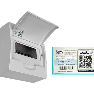 Tablero Sobreponer LSZH 8 Modulos Riel Din IP41 IK08 5399108 LEXO 