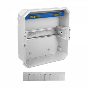 Tablero LEXO Empotrable LSZH 8 Módulos Riel DIN IP41 IK08 Ref 5396508