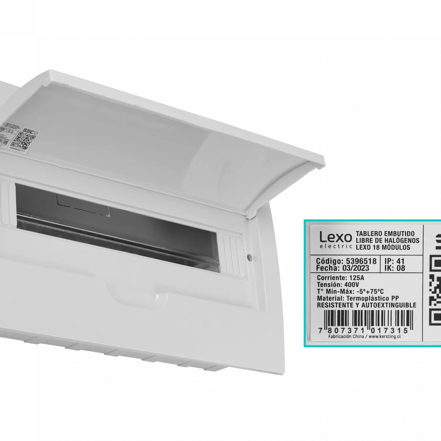 Tablero LEXO Empotrable LSZH 18 Módulos Riel DIN IP41 IK08 Ref 5396518 1