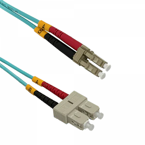 Jumper Fibra 50/125um 3.0mm LSZH 25mt LC-SC OM3 MultiModo MM Duplex 