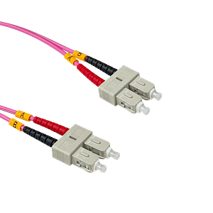 Jumper Fibra 50/125um 3mm LSZH 200mt SC-SC OM4 MultiModo MM Duplex 