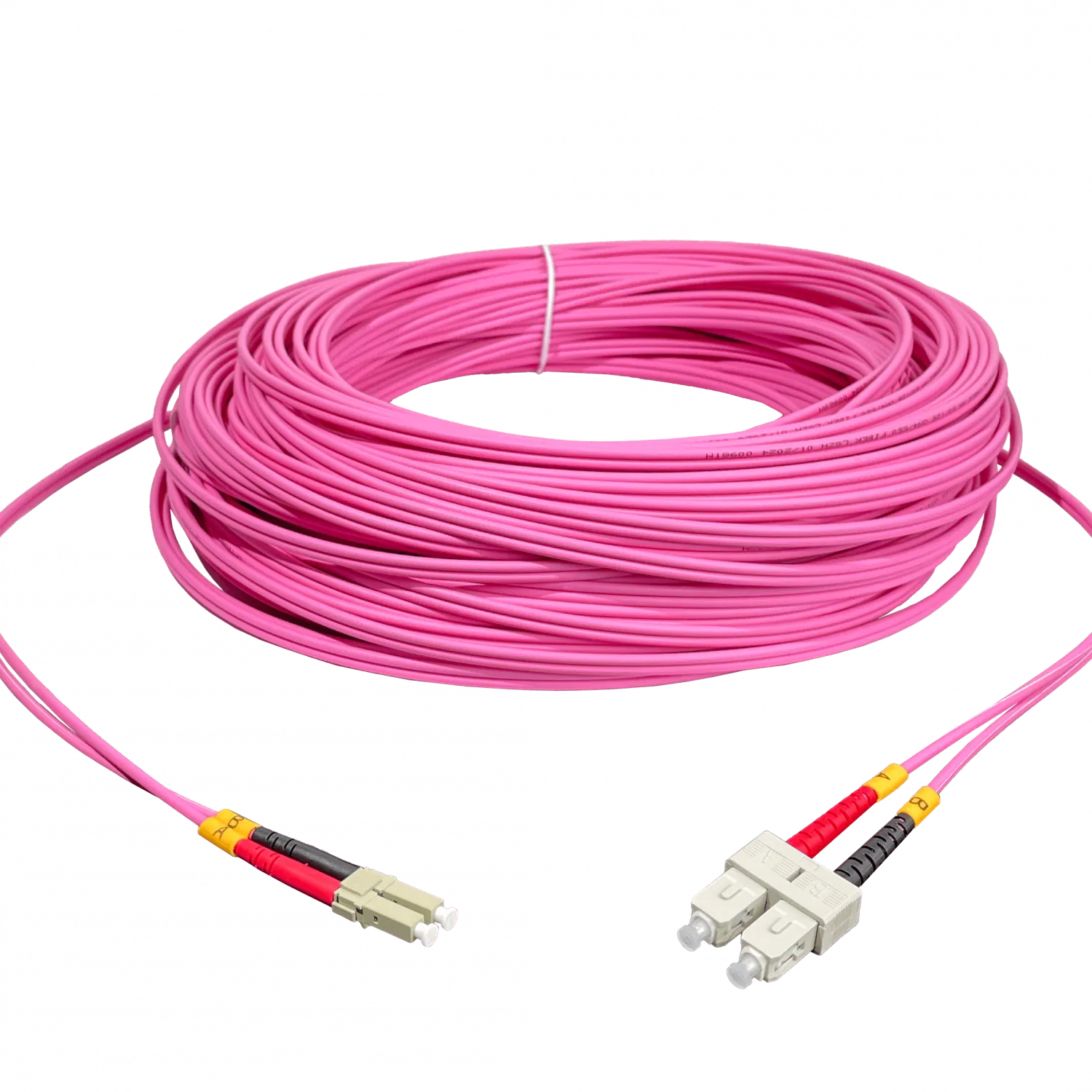 Jumper Fibra 50/125um 3mm LSZH 50mt LC-SC OM4 MultiModo MM Duplex  2