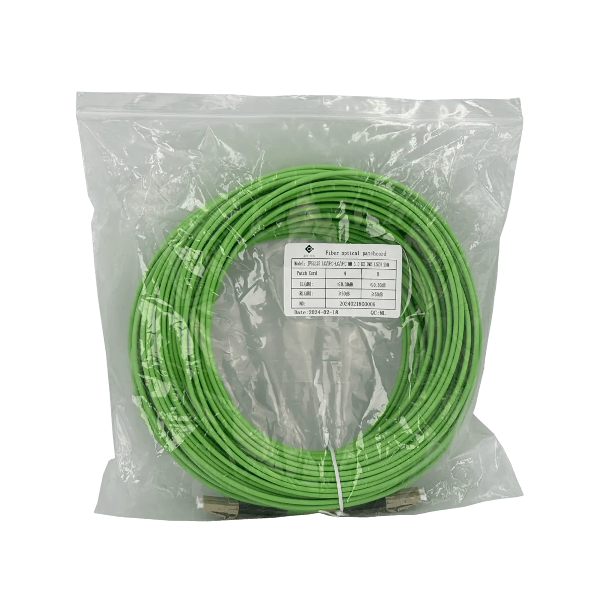 Jumper Fibra 50/125um LSZH 5mt LC-LC OM5 MultiModo MM Duplex  3