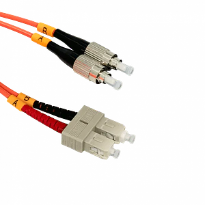 2mt SC-FC OM1 MultiModo MM Duplex Jumper Fibra 62.5/125um LSZH
