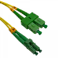 2mt SC/APC-LC/APC MonoModo SM Duplex Jumper Cable Fibra 9/125um 3mm - Miniatura 1