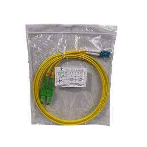 2mt SC/APC-LC/UPC MonoModo SM Duplex Jumper Cable Fibra 9/125um 3mm