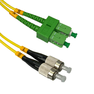 Cable fibra optica 3m SC/APC-FC/UPC Monomodo SM Duplex Jumper 9/125um 3mm JFSAF3