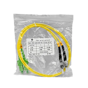 1mt SC/APC-ST/UPC MonoModo SM Duplex Jumper Cable Fibra 9/125um 3mm