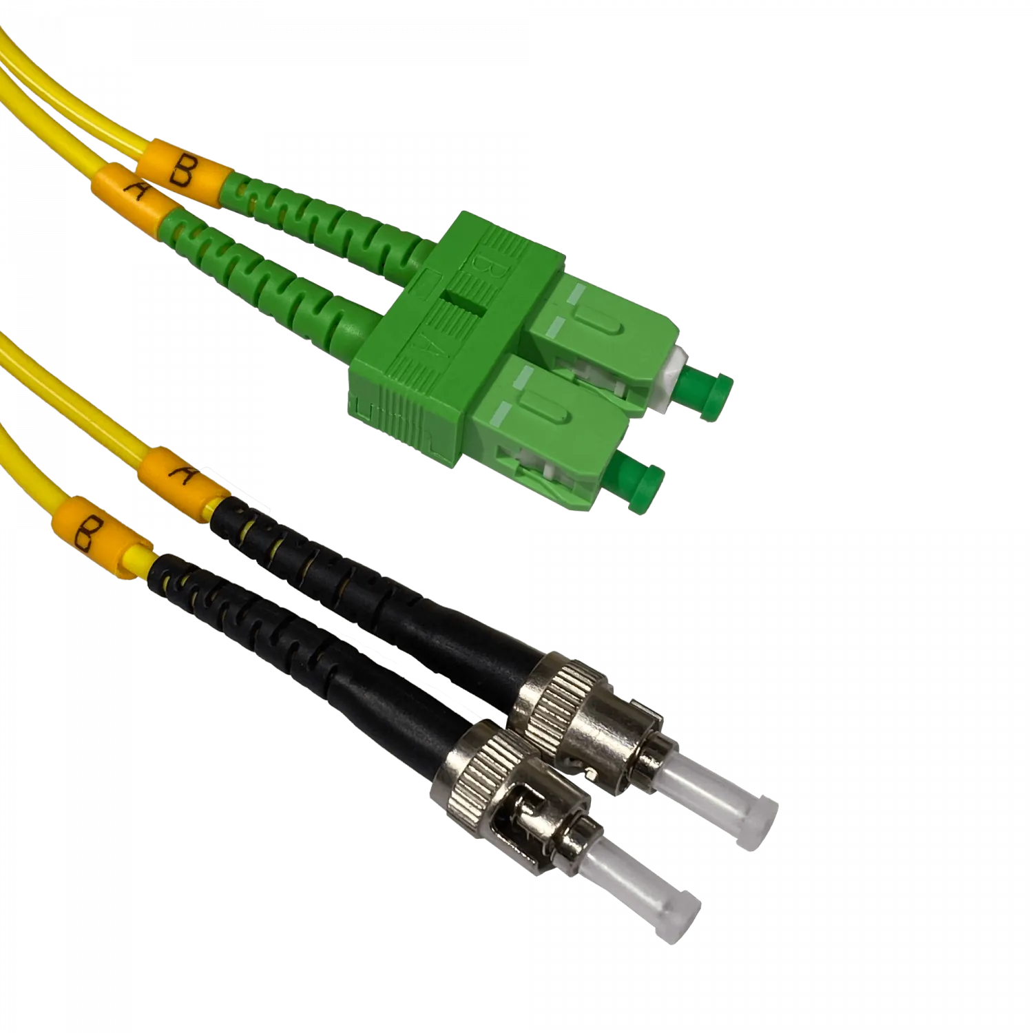 2mt SC/APC-ST/UPC MonoModo SM Duplex Jumper Cable Fibra 9/125um 3mm 1