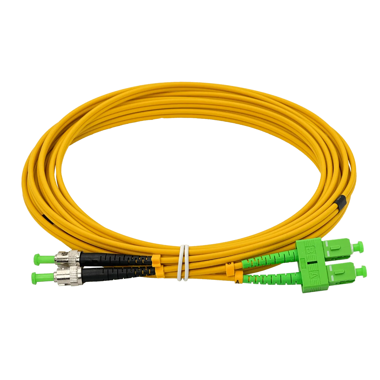 5mt SC/APC-ST/APC MonoModo SM Duplex Jumper Cable Fibra 9/125um 3mm 1