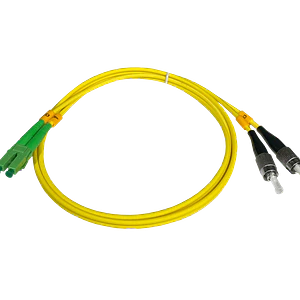 1mt LC/APC-FC/UPC MonoModo SM Duplex Jumper Cable Fibra 9/125um 3mm