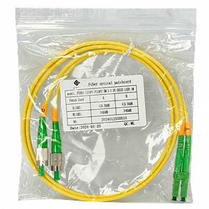 1mt LC/APC-FC/APC MonoModo SM Duplex Jumper Cable Fibra 9/125um