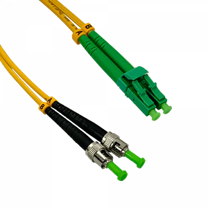 2mt LC/APC-ST/APC MonoModo SM Duplex Jumper Cable Fibra 9/125um 3mm