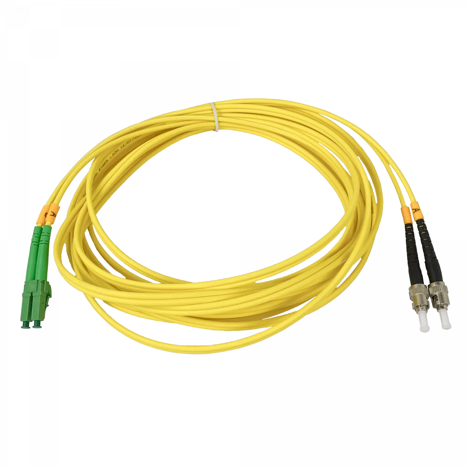 5mt SM LC/APC-ST/UPC MonoModo SM Duplex Jumper Cable Fibra 3.0mm 9/125 1