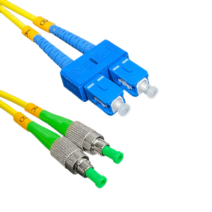 Jumper Cable Fibra 9/125um 3mm 1mt SC/UPC-FC/APC MonoModo SM Duplex 