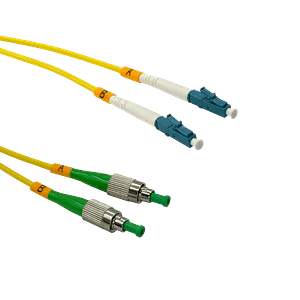 Jumper Cable Fibra 9/125um 3mm 5mt FC/APC-LC/UPC MonoModo SM Duplex 