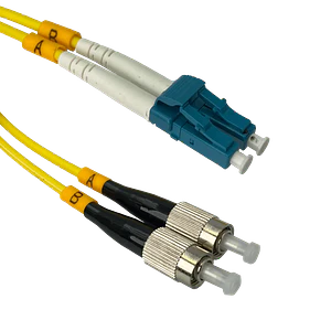 Jumper Cable Fibra 9/125um LSZH 3mt LC-FC MonoModo SM Duplex 