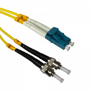 Jumper Cable Fibra 9/125um 3mm LSZH 1mt LC-ST/UPC MonoModo SM Duplex 