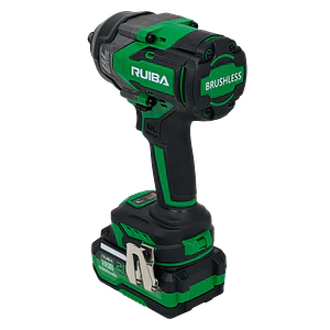  Llave De Impacto Inlambrica 1/2-Pulg 12,7mm + 2 Bat-ion 21V 4Ah RUIBA