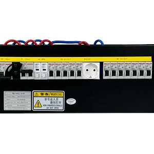 Sistema de Transf Manual 63A 1-Fase  5-out-AC 1-SchukO 7-out-DC Rack 4U