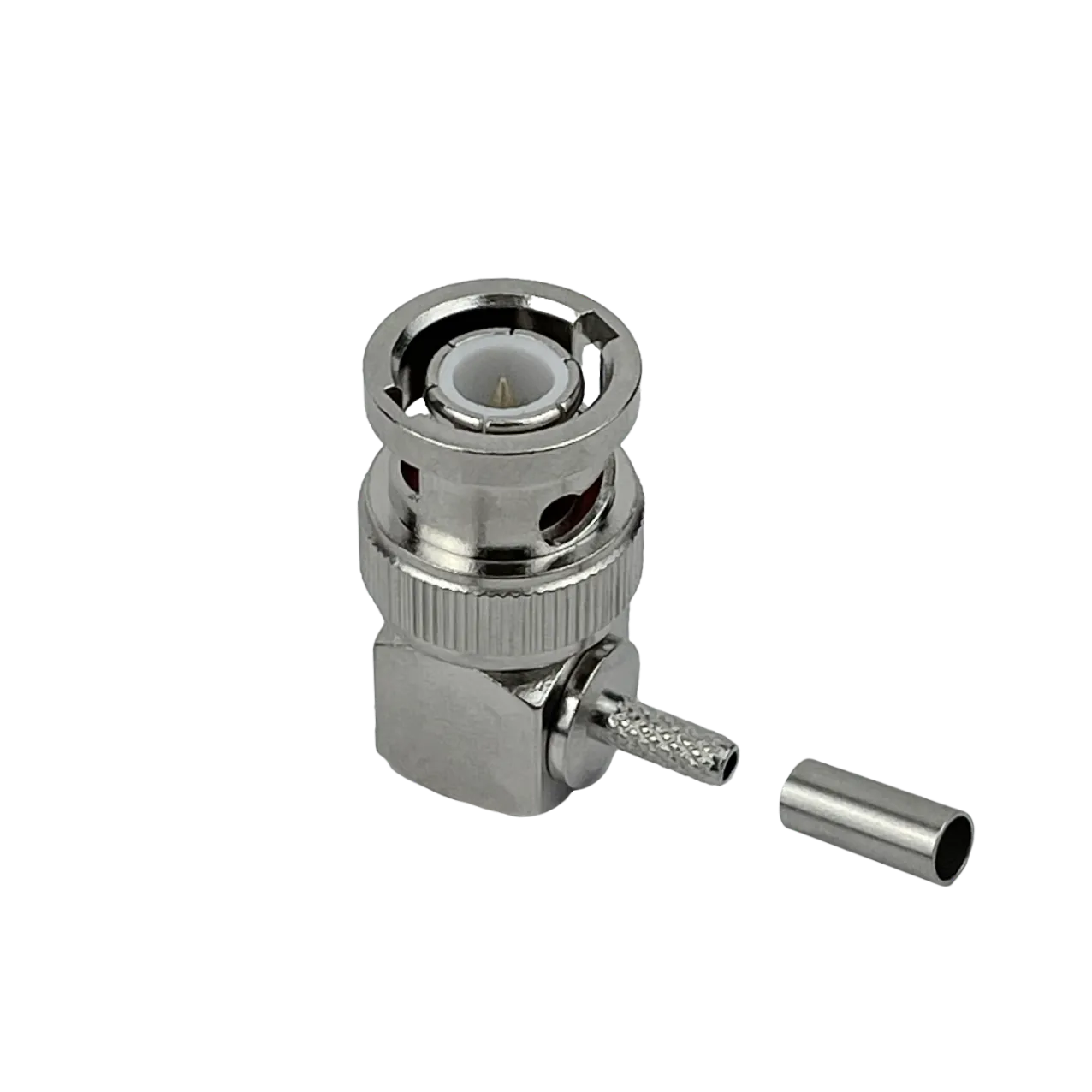 Conector BNC macho BM1J 90 grados RG316 crimpeable CA100 RG174 1