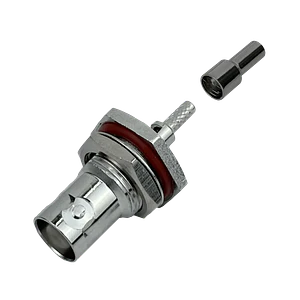 Conector BNC hembra BH1E RG316 13mm panel crimpeable coaxial CA100