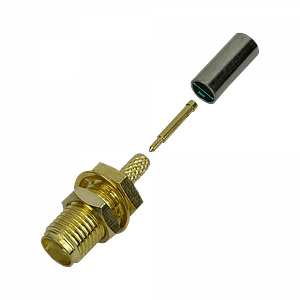RPSMA-Hembra RG316 Conector Coaxial Crimpeable CA100 RG174