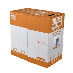 Caja Cable LINKMADE Cat6 UTP Violeta 305mt LSZH Unifilar Cobre Taiwan