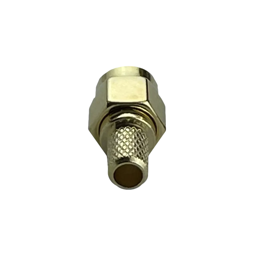 Conector coaxial SMA macho crimpeable para cable RG58 LMR195 1