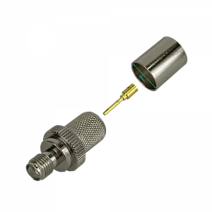 Conector coaxial SMA hembra crimpeable para cable CA400 LMR400 serie 400