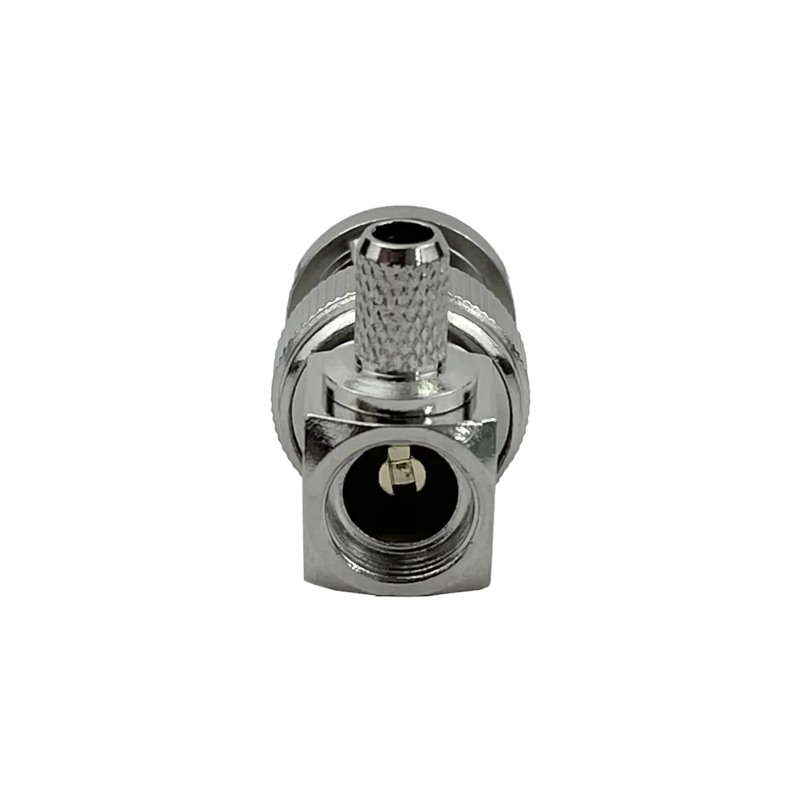 Conector BNC macho BM2J 90 grados LMR195 crimpeable RG58 RG142 1