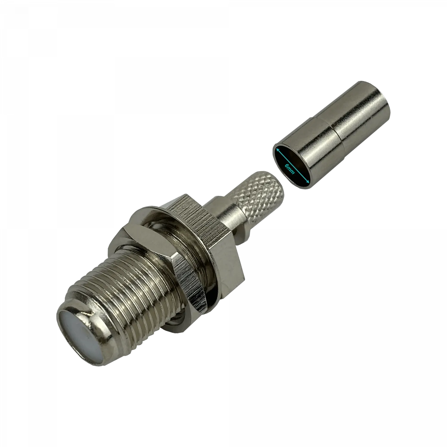 F-Hembra LMR195 RG58 Conector Crimpeable Serie-195 1