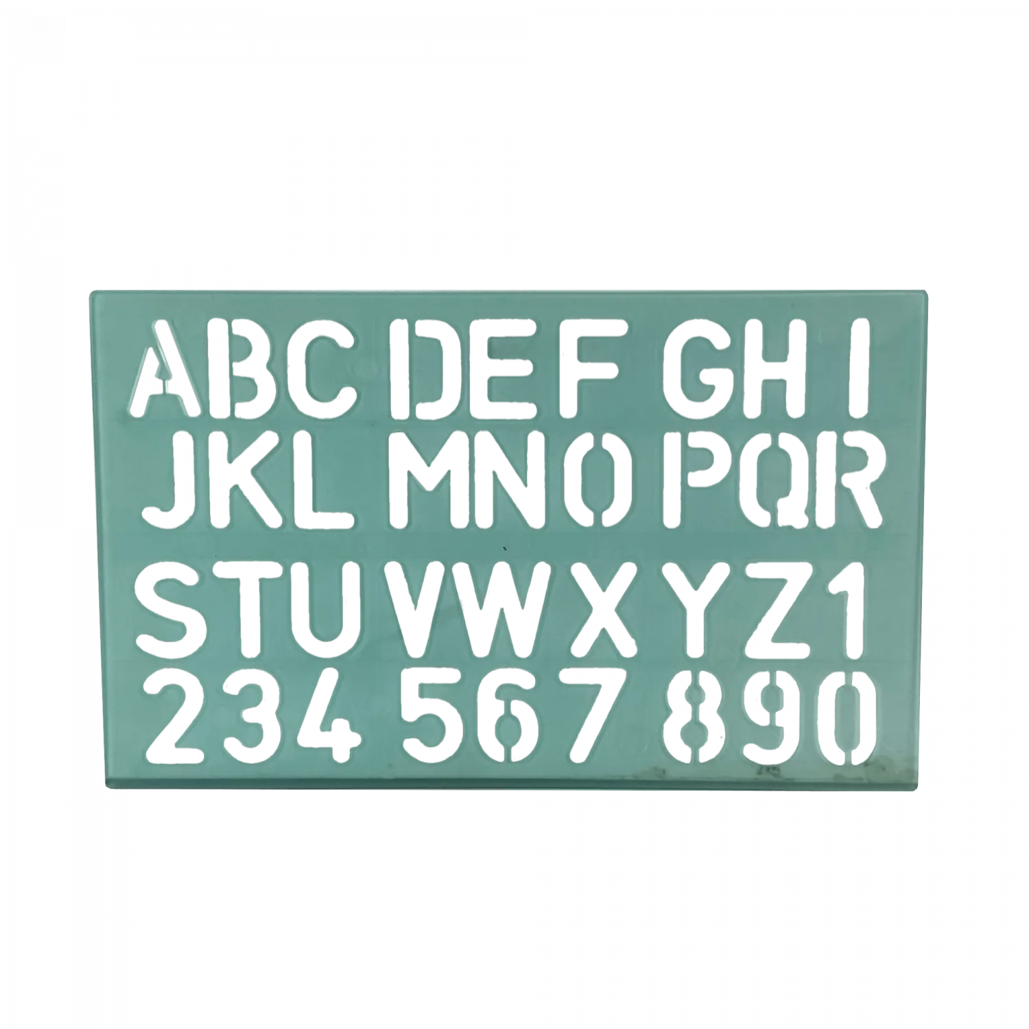 Normografo Planilla Plastica Letras y Numeros 30mm 150x240x2mm 1