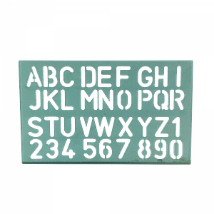 Normografo Planilla Plastica Letras y Numeros 30mm 150x240x2mm