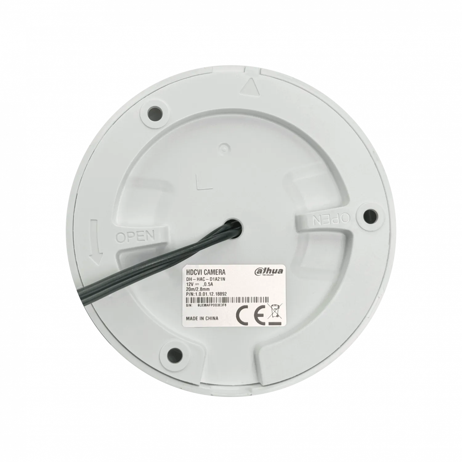 Cámara Domo Dahua 2MP 1080p 2.8mm IR20m HAC-D1A21 - Vigilancia Analógica Interior 1