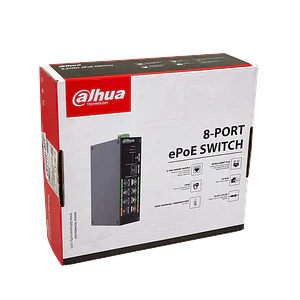 Switch Dahua DH-LR2110-8ET-120 8 Puertos ePoE 120W - PoE Extendido hasta 800m