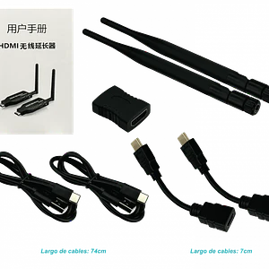 Kit HDMI Inalámbrico HDMI-50MT con Antenas Desmontables, 50m, 5.8GHz