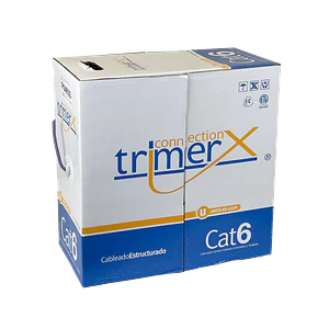 Caja Cable TRIMERX AWG23 LSHZ CAT6 Violeta, Unifilar, 305m, Cobre
