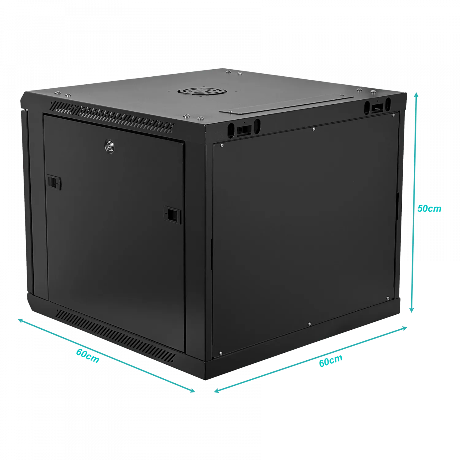 Gabinete Pared LINKMADE RK09-6LD 9U Fondo 60cm Negro Desarmado 1